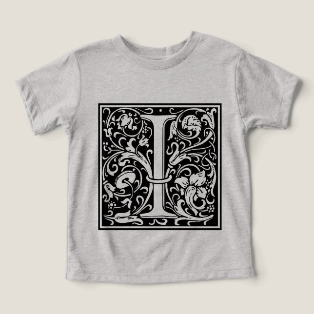 Brev I Medieval Monogram Art nouveau Tee (Design Framsida)