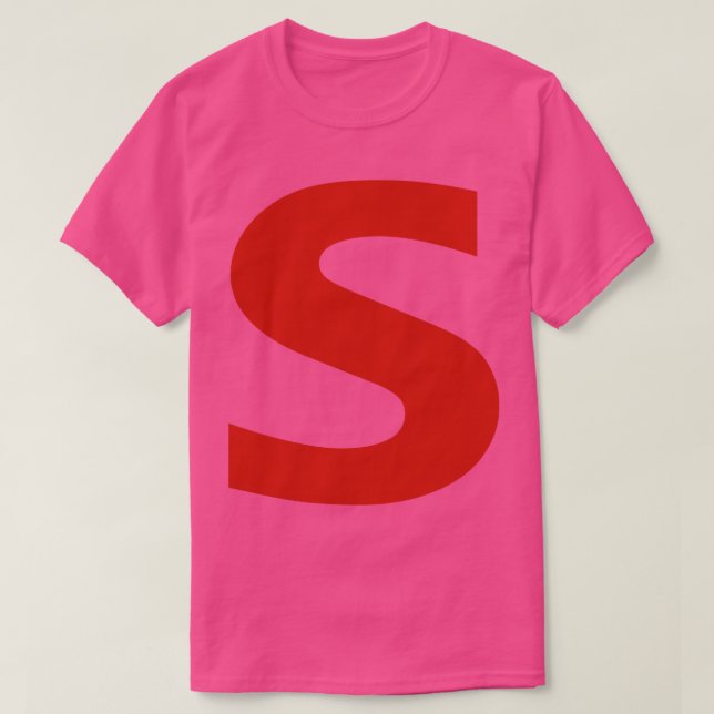 Brev i minimal typografi av röd text t shirt (Design framsida)