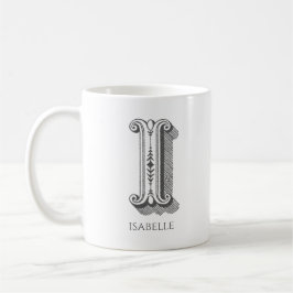 Brev I Monogram Modern Namn Kaffemugg