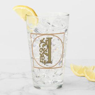 BREV I MONOGRAM Vackert Bröllop New Home Gift Glaskopp