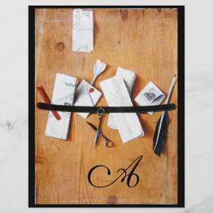 BREV INNEHAVARE I TROD MONOGRAM brun svart svart