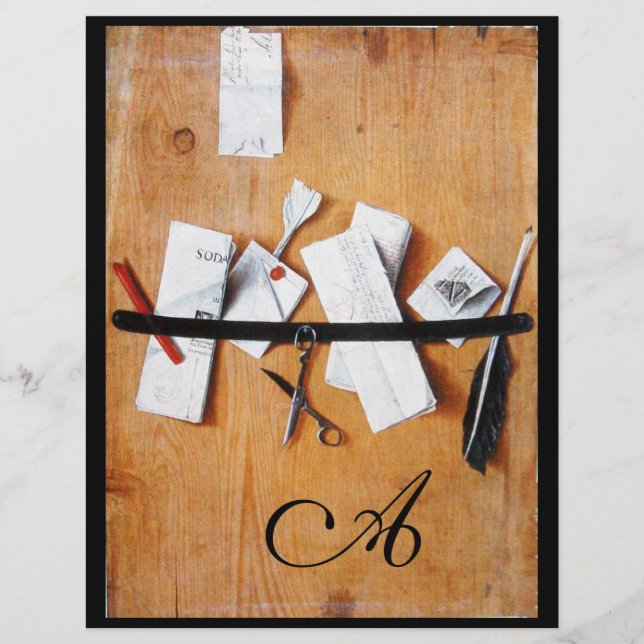 BREV INNEHAVARE I TROD MONOGRAM brun svart svart (Framsida)