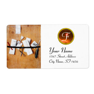 BREV INNEHAVARE I TROD MONOGRAM, orange- agate whi Fraktsedel