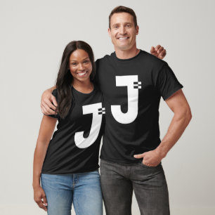 Brev J Alphabet Initial Monogram T Shirt