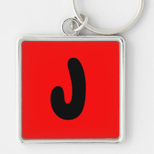 brev J, initial, abecedario populär nyckelring