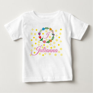 Brev J, Julianna, Tee, Flowers and Stars T Shirt