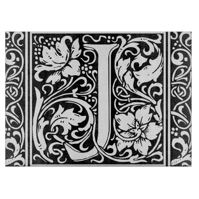 Brev J Medieval Monogram Art nouveau (Framsidan)