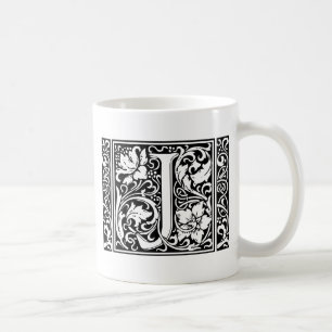 Brev J Medieval Monogram Art nouveau Kaffemugg