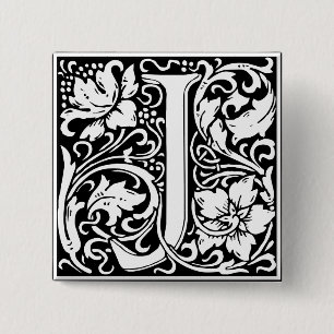 Brev J Medieval Monogram Art nouveau Knapp