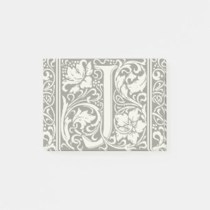 Brev J Medieval Monogram Art nouveau Post-it Block
