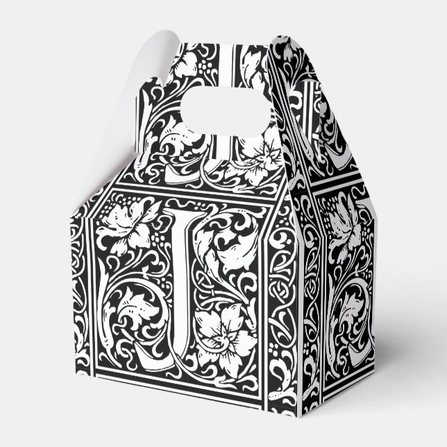 Brev J Medieval Monogram Art nouveau Presentaskar (Framsidan Sidan)