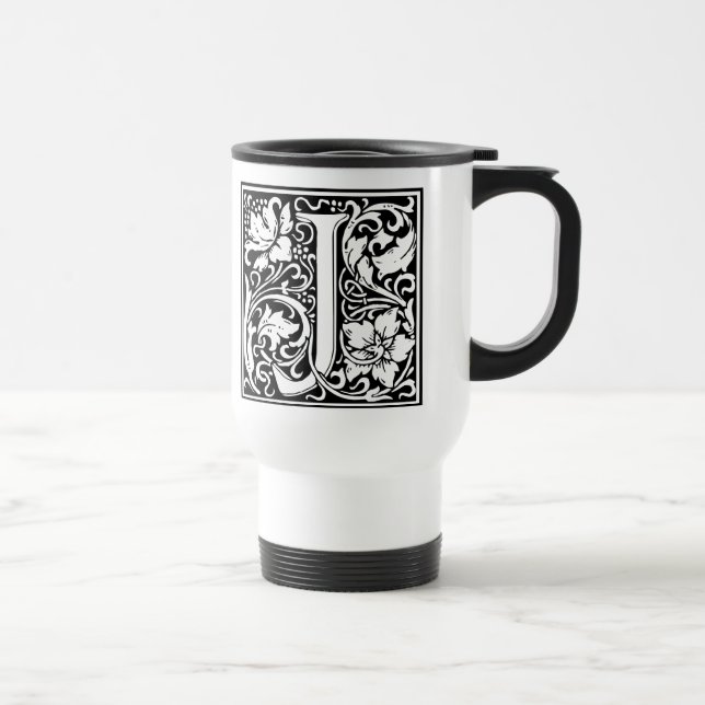 Brev J Medieval Monogram Art nouveau Resemugg (Höger)