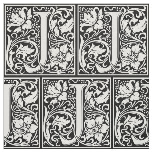Brev J Medieval Monogram Art nouveau Tyg