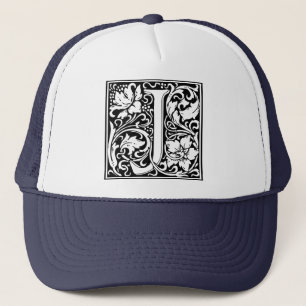 Brev J Medieval Monogram Vintage Inledande Keps
