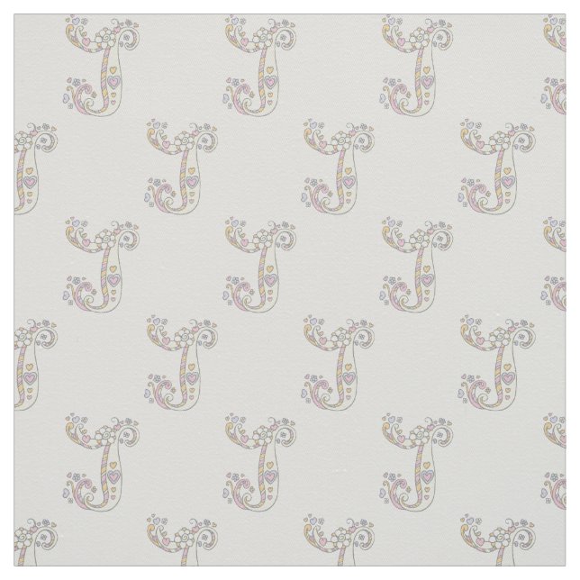 Brev J monogram dekorativ anpassningsbar Tyg (Prov)