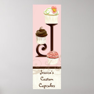 Brev J Monogram Dessert Bakery Business Poster