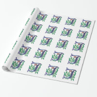 Brev J Monogram Fleur de lis