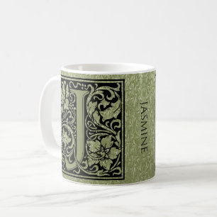 Brev J Monogram första Brev-Personligen Kaffemugg
