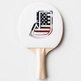 Brev J Monogram Initial USA Pingisracket
