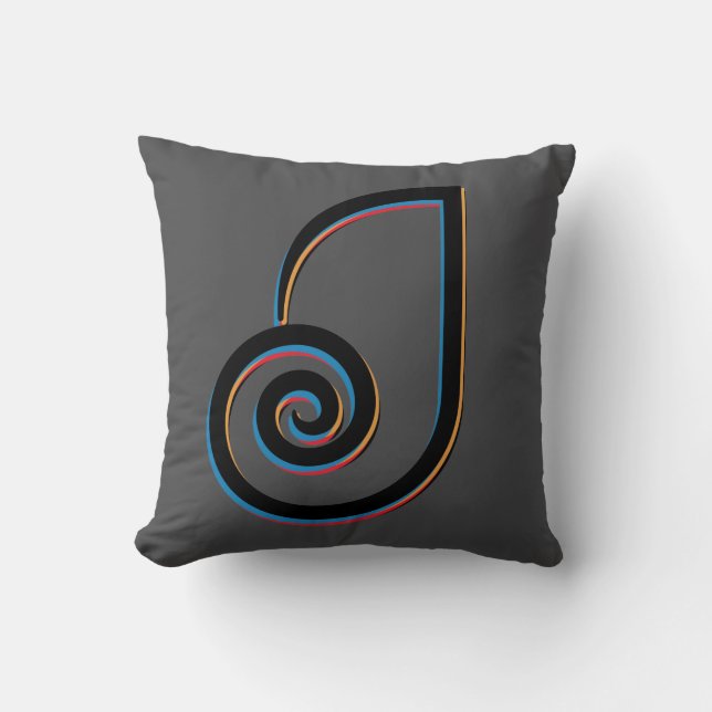Brev J Monogram Kudde (Framsida)