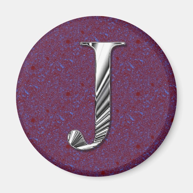 Brev J Monogram Magnet (Framsidan)