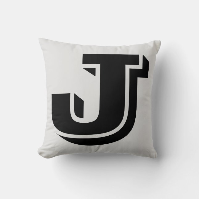 BREV J MONOGRAM PILLOW KUDDE (Framsida)