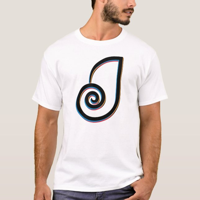 Brev J Monogram Tee Shirt (Framsida)