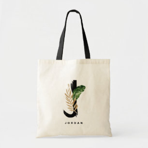 Brev J Monogram   Tropical Löv Bridesmaid Tygkasse