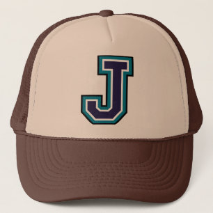 Brev ’J’ Monogram Truckerkeps