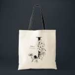 Brev J Rustic Blommigt personlig initial Tygkasse<br><div class="desc">Trendig Farmhouse rustic Brev J monogrammad Tote Bag</div>