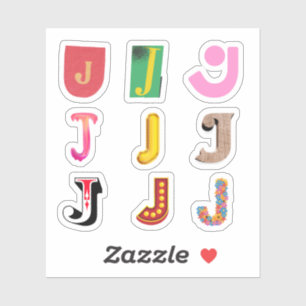 Brev J Stickers Klistermärken