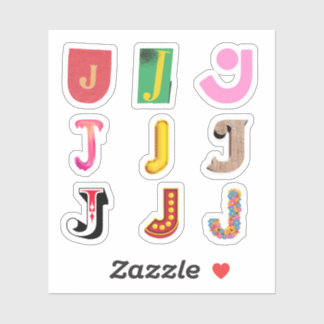 Brev J Stickers Klistermärken