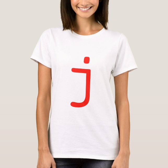 Brev J Tee Shirt (Framsida)