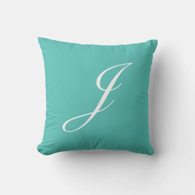Brev J Turcos Monogram Pillow Kudde (Framsida)