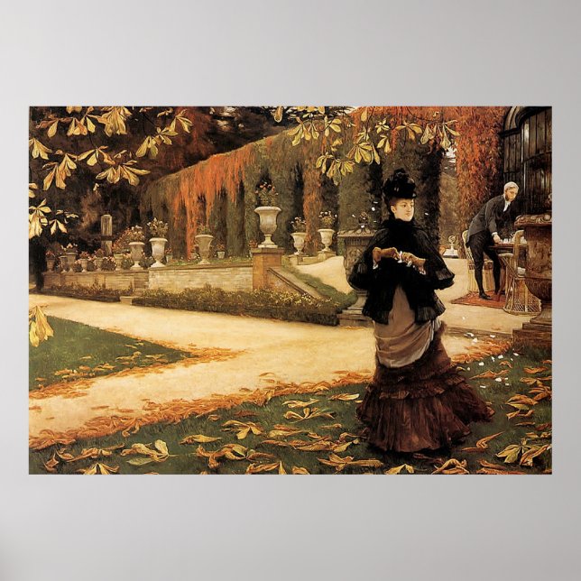 Brev ~ James Tissot ~ Fine Art Kanvastryck Poster (Framsidan)