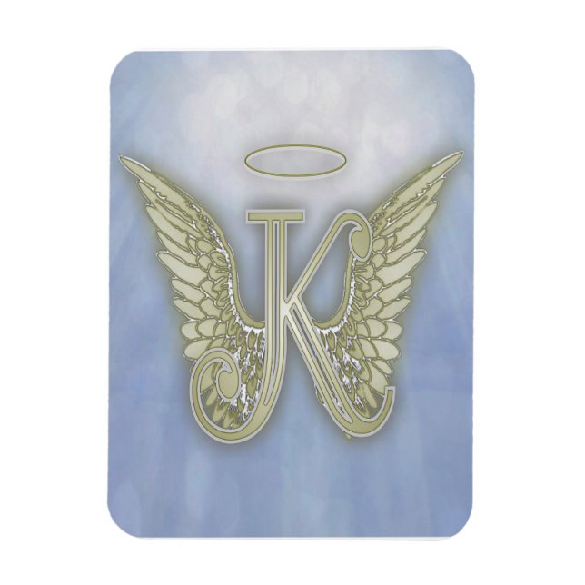 Brev K Angel Monogram Magnet (Vertikal)
