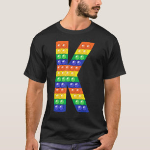 Brev K Capital Alphabet Fidget Pop IT Matching P T Shirt