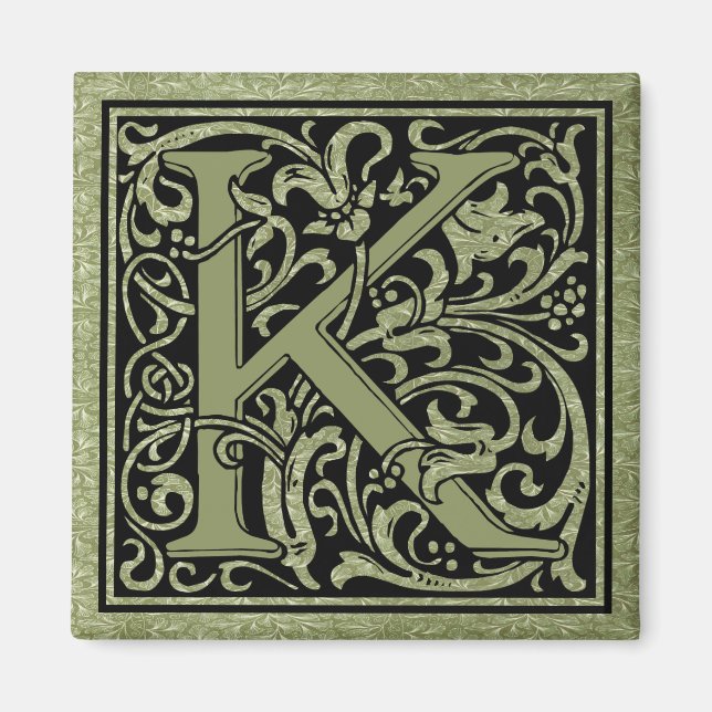 Brev K First Brev Monogram Magnet (Framsidan)
