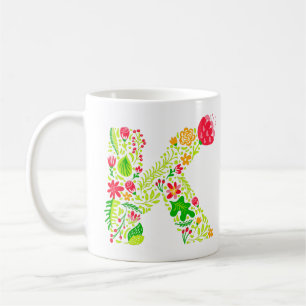 Brev K i Flowers Coffee Mugg