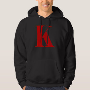 Brev K Initial Brev K Monogram Initial Hoodie