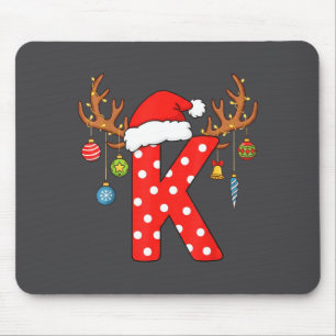 Brev K jul monogram alfabet initial ornament Musmatta