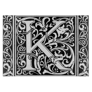 Brev K Medieval Monogram Art nouveau
