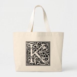 Brev K Medieval Monogram Vintage Inledande stor  Jumbo Tygkasse