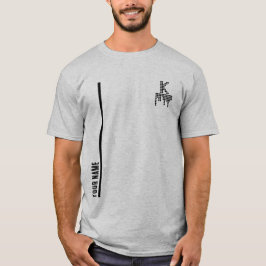 Brev K Monogram Personlig Namn minimalistiskt T Shirt