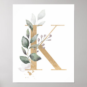 Brev K Monogram Poster