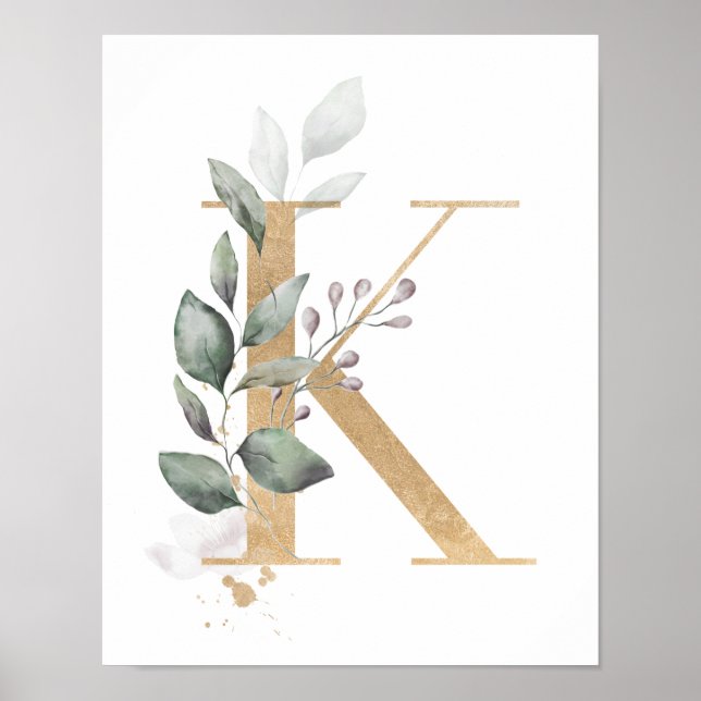 Brev K Monogram Poster (Framsidan)