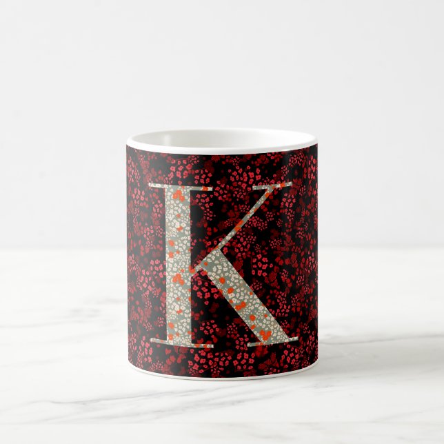 Brev K röd och burgundfri frihet Kaffemugg (Center)