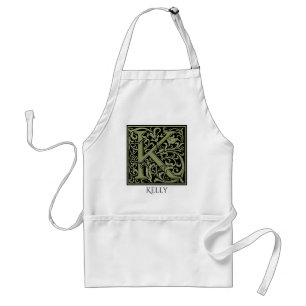 Brev K:s första Brev Monogram-Personlig Förkläde