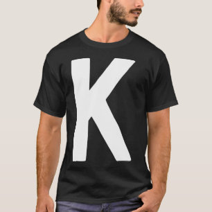 Brev K stort och fet vitt T Shirt