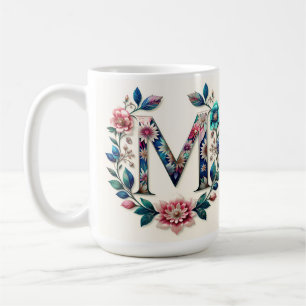 Brev Kaffe Mugg - Blommigt för utlämnande
